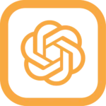 Le logo d'Open AI et ChatGPT en jaune