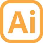 Le logo d'Illustrator en jaune