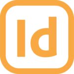 Le logo d'Indesign en jaune