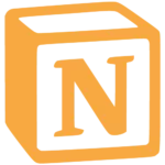 Le logo de Notion en jaune