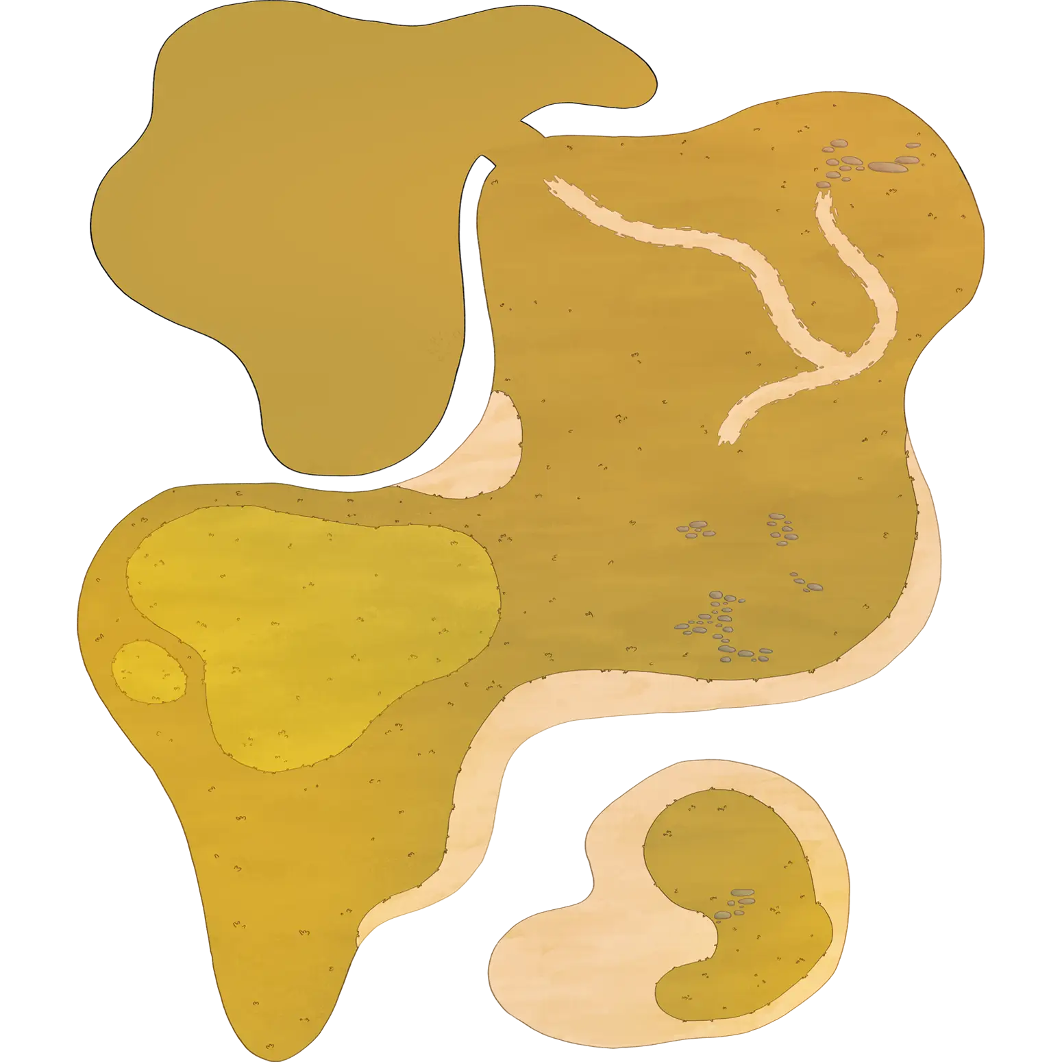 La map d'origine du jeu Cosy Lullaby en couleur. Elle a ensuite été réduite faute de temps.