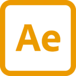 Le logo d'After Effect en jaune