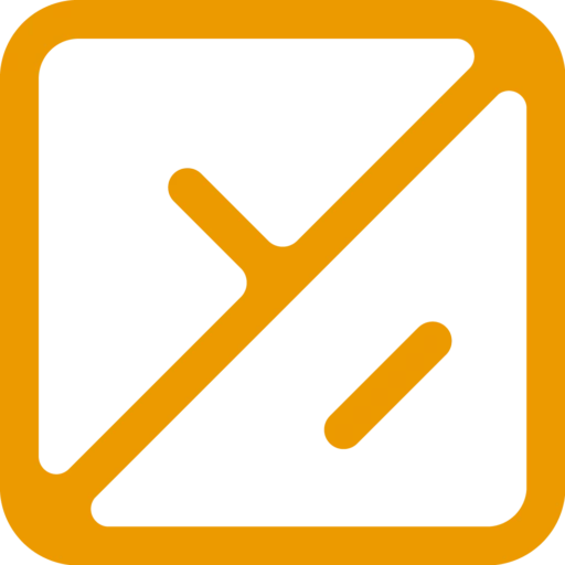 Mon logo : un monogramme "CD" représenté de façon stylisée grâce à l’espace négatif, encadré par un contour jaune arrondi.